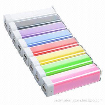 Colorful Power Bank with 2,600mAh Battery Capacity, Battery is Replaceable